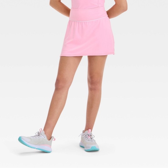 Girls' Everyday Soft Piped Skort - All In Motion‎ Mid Rise pink NWT - Picture 1 of 2
